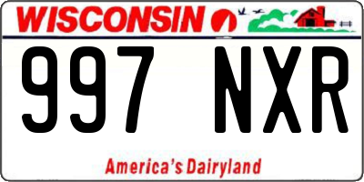 WI license plate 997NXR