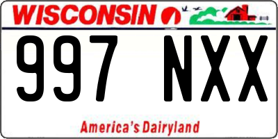 WI license plate 997NXX