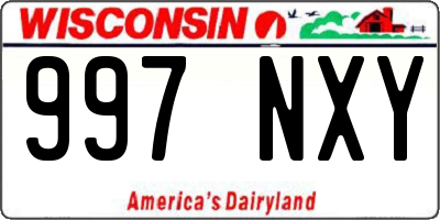 WI license plate 997NXY