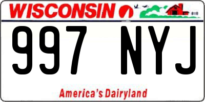 WI license plate 997NYJ