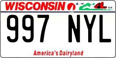WI license plate 997NYL