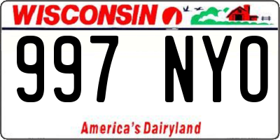 WI license plate 997NYO