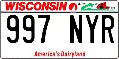 WI license plate 997NYR