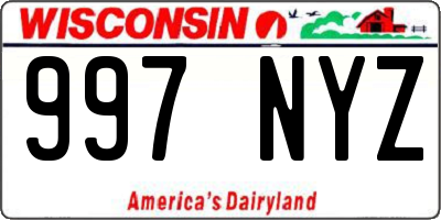 WI license plate 997NYZ