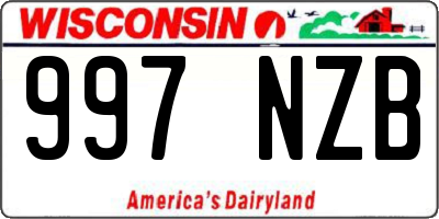 WI license plate 997NZB
