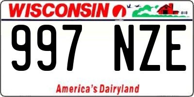 WI license plate 997NZE