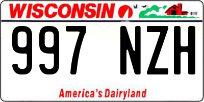 WI license plate 997NZH