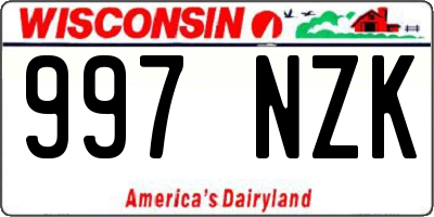 WI license plate 997NZK