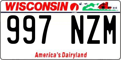 WI license plate 997NZM