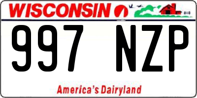 WI license plate 997NZP