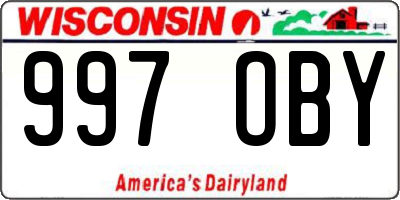 WI license plate 997OBY