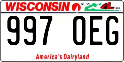 WI license plate 997OEG