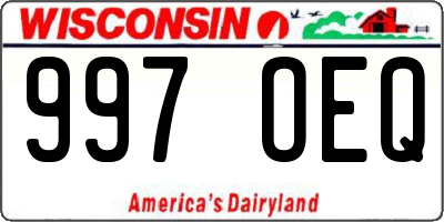 WI license plate 997OEQ
