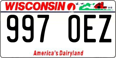 WI license plate 997OEZ