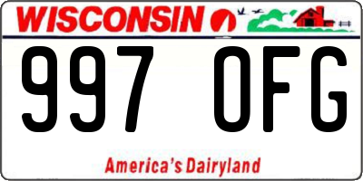 WI license plate 997OFG