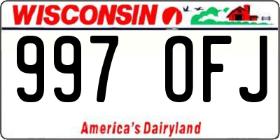 WI license plate 997OFJ