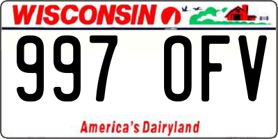 WI license plate 997OFV