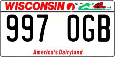WI license plate 997OGB