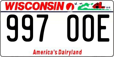 WI license plate 997OOE