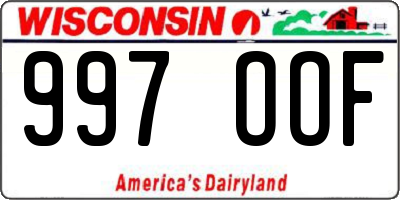 WI license plate 997OOF
