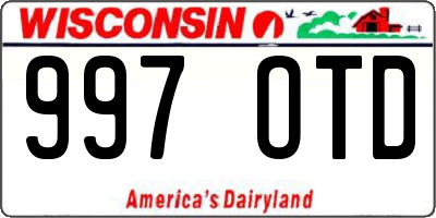 WI license plate 997OTD