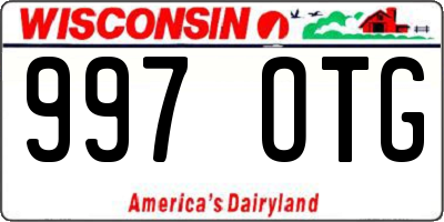 WI license plate 997OTG