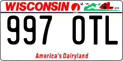 WI license plate 997OTL