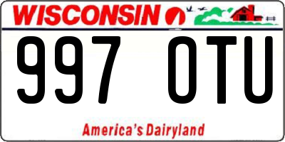 WI license plate 997OTU