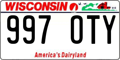 WI license plate 997OTY