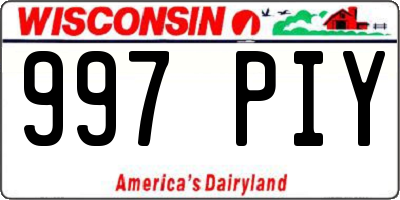 WI license plate 997PIY