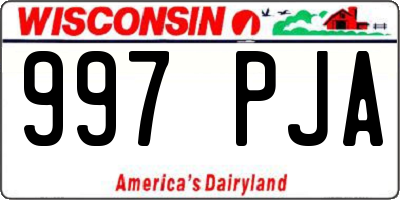 WI license plate 997PJA