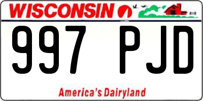 WI license plate 997PJD