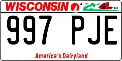 WI license plate 997PJE