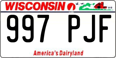 WI license plate 997PJF