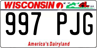 WI license plate 997PJG