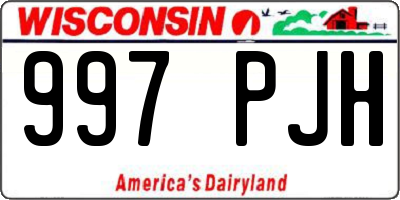 WI license plate 997PJH