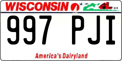WI license plate 997PJI