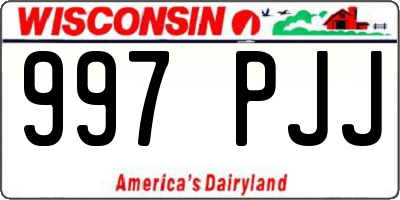 WI license plate 997PJJ