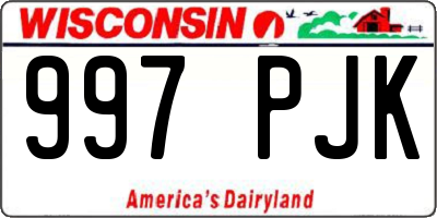 WI license plate 997PJK