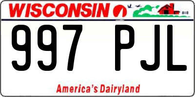 WI license plate 997PJL