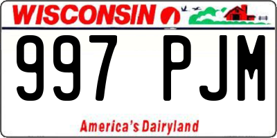 WI license plate 997PJM