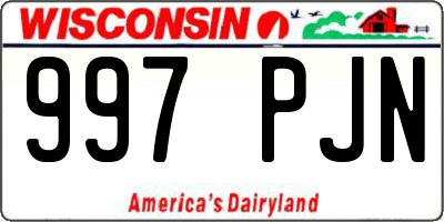 WI license plate 997PJN