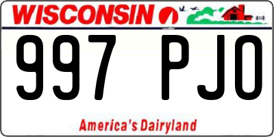 WI license plate 997PJO