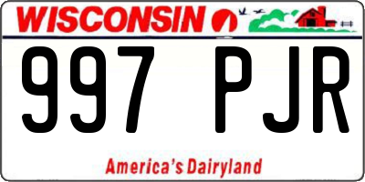 WI license plate 997PJR