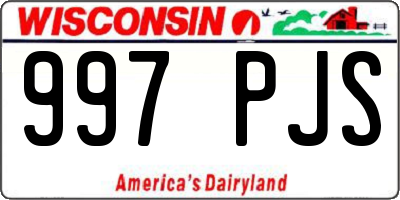 WI license plate 997PJS