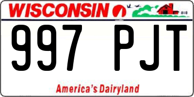 WI license plate 997PJT