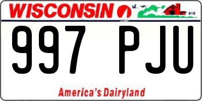 WI license plate 997PJU