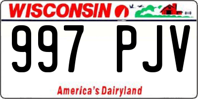 WI license plate 997PJV