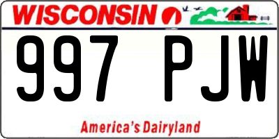WI license plate 997PJW