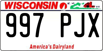 WI license plate 997PJX